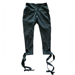 Black Tie-Up Leggings yoga pants XS